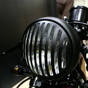 7 pouces pièces d'éclairage de moto aluminium halogène rond moto phare avant pour harley honda suzuki ktm café racer