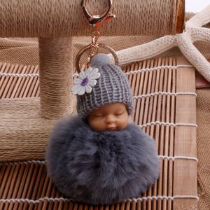 Llavero de Metal con Forma de Muñeca Bebé Dormida, Personalizable, Impresión UV 3D, Estilo de Dibujos Animados, para Bolsos de Mujer - Product Image 1