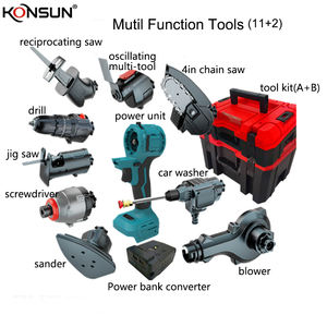 Kit d'outils électriques à main KONSUN OEM avec batterie Li-ion 21V 4.0AH, <span class=keywords><strong>ponceuse</strong></span> sans fil, ensemble 8+1 - Product Image 5