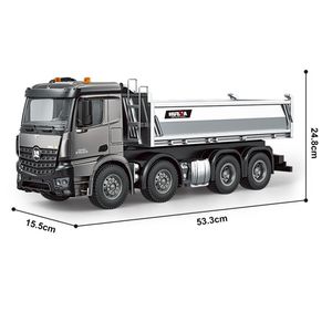 新款惠纳1536 PRO 1/14全比例合金轮重型工程自卸车13通道遥控遥控搅拌车玩具 - Product Image 4
