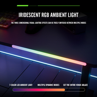 Bureau de jeu ergonomique intelligent électrique réglable confortable en gros, table d'ordinateur RGB pour PC