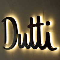 Enseigne lumineuse LED 3D en acrylique personnalisée de qualité supérieure avec logo, alimentation CC, durée de vie de 50 000 heures, pour usage extérieur professionnel, garantie de 3 ans