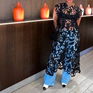 Autunno estate Trendy unico Sexy senza maniche top lunghi larghi abiti da donna alla moda - Product Image 1