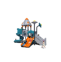 Equipo de Juegos Infantiles para Exteriores con Certificación EN1176, Tobogán Combinado de Plástico LLDPE, Resistente a Altas Temperaturas