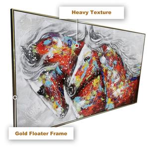 Pintura al Óleo Moderna de Animales Grandes para Pared - Cuadro de Porcelana Cristalina con Pintura de Animales, Pintura de Diamantes, Cuadro Abstracto de Caballo - Product Image 3