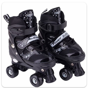 Patins à roulettes à quatre roues pour débutants, double rangée, double frein, <span class=keywords><strong>taille</strong></span> réglable pour enfants, plusieurs couleurs, très demandés - Product Image 3