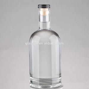 Botellas de Vidrio Cristalino de 750 ml para Licores Nórdicos Nocturne, para Vodka, Whisky, Ginebra, con Corcho - Product Image 4