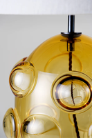 Lampe de table moderne en verre, base en verre bleu raisin audacieux, pour chambre à coucher, chevet, salon, éclairage décoratif pour la maison