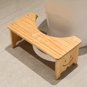 Tabouret de toilette en bambou, marchepied en bois, design ergonomique pour la salle de bain - Product Image 1