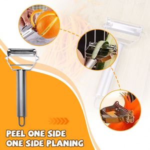 Stainless Steel Multi-function Peeler Slicer <b>Vegetable</b> <b>Fruit</b> Potato Cucumber Grater Portable Sharp Kitchen Accessories <b>Tool</b> - Product Image 2