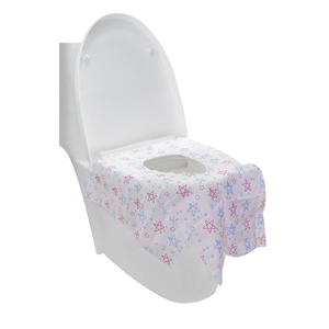 Jiuya - Juego de Fundas Desechables Ecológicas para Asiento de Inodoro y Cojín, Impresas, No Tejidas, de una Sola Pieza, de 2 Capas, Impermeables - Product Image 1