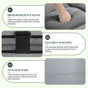 2026 New arrival Meroow MS2 Premium Chenille Modular <b>Sofa</b>, OEKO-TEX Certified 30D Foam Silent Couch UK Stock - Product Image 3