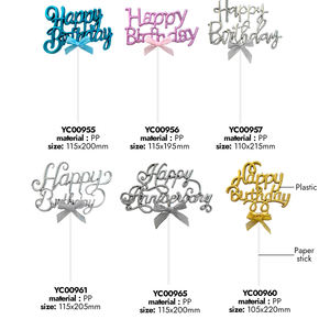 YACHEN, venta al por mayor, decoración de pastel de cumpleaños, adornos de plástico PP para pastel, suministros de decoración para hornear - Product Image 2