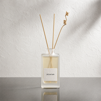 Flacon diffuseur de parfum en verre vide de 100 ml, forme trapézoïdale carrée, emballage personnalisé avec marquage à chaud