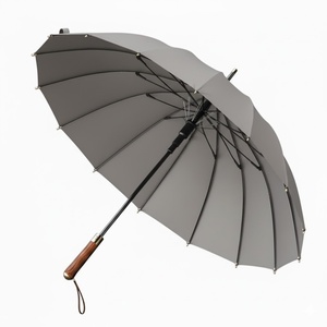 Wholesale Bulk 23inch*8K Manual Metal Frame Business Wooden Handle Straight <b>Umbrella</b> Custom Print OEM Support for Promotion - Product Image 4