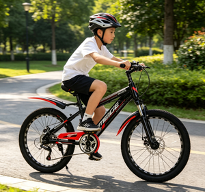 Mountain bike per studenti e studentesse, con freni a disco ammortizzati, bicicletta fuoristrada per giovani. - Product Image 5