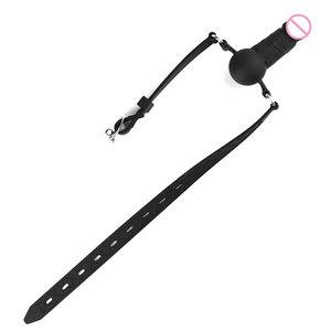 Секс-игрушки SEXBAY: Набор для БДСМ — силиконовый кляп-шарик с головкой-дилдо и ремешком для головы, прямые продажи с фабрики - Product Image 3