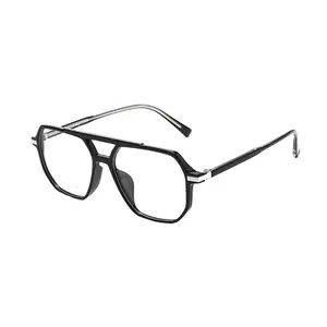 Toptan gözlük 2024 yeni moda tasarım düz Anti mavi ışık gözlük erkek kadın gözlük çerçeveleri