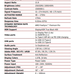 NUEVA LLEGADA MSI 240 341CQP QD OLED 34 ''Hz Lcd Curvo Pc Pantalla de juego de computadora Juegos de escritorio Monitor ultra ancho - Product Image 6