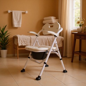 966L Dual-Purpose Folding Toilet <b>Chair</b> Aluminum Alloy <b>Commode</b> Stool For Elderly Patients Disabled Bathroom Use - Product Image 1