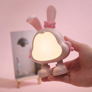 Hiện đại đơn giản trong nhà trang trí nội thất LED ánh sáng ban đêm <span class=keywords><strong>Benny</strong></span> thỏ vui vẻ đèn USB sạc ấm trắng phát ra vật liệu ABS trung - Product Image 6