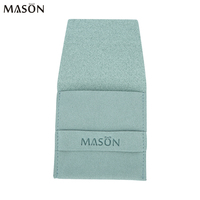 Microfibre beige petit emballage cadeau sac pochette à bijoux pour bague collier boucle d'oreille bracelet logo personnalisé pochette à bijoux