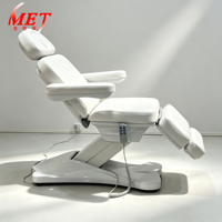 Chaise électrique pour cosmétiques, 3 moteurs, chaise de beauté pour le visage, chaise médicale en cuir blanc, chaise de tatouage réglable, chaise de traitement de spa