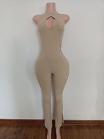 Nouvelle Arrivée 2025 Combinaison Léopard Imprimée Femme Moulante Une Pièce Jambes Évasées pour Yoga et Fitness avec LOGO Personnalisé