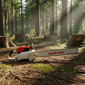 Tronçonneuse à essence industrielle NT10500 2 temps MS070 105,7 cm³ 4,8 kW avec guide-chaîne de 36 pouces pour la coupe de gros arbres - Product Image 1