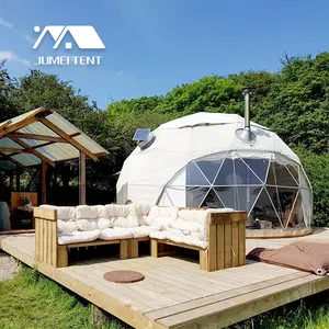 Outdoor Glamping Dome Tent Waterproof PVC Greenhouse Terrace Living Garden Geodesic Dome Tent