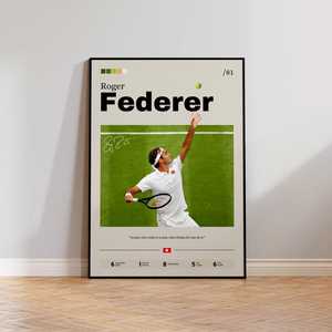 SQ Roger Federer <span class=keywords><strong>affiche</strong></span> <span class=keywords><strong>Tennis</strong></span> Sport toile impression décor à la maison <span class=keywords><strong>Tennis</strong></span> étoile mur Art peinture - Product Image 1