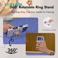 Subbank Sublimation Magnetic Phone Ring Holder Metal + PC Grip Stand, 360° °   Cincin Jari yang Dapat Diputar untuk Ponsel Emas & Perak