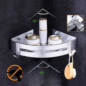 Bonito diseño autoadhesivo latón antiguo <span class=keywords><strong>accesorios</strong></span> de <span class=keywords><strong>baño</strong></span> conjunto ducha Caddy cesta autoadhesiva montado en la pared ducha Caddy - Product Image 3