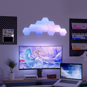 Banqcn Modern 5V USB Smart Home Gaming Room Decoración APP Control RGB PC Sync LED Wall Hexagon Gaming Night Lights - Product Image 1