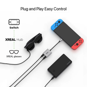 XREAL Hub-Adaptador de carga rapida 2 en 1 para gafas, adaptador de video portatil para XREAL <span class=keywords><strong>AIR</strong></span>/AIR2, 120Hz, PS4, PS5 - Product Image 4
