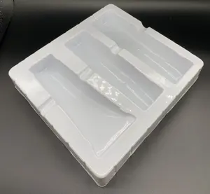 白色PVC吸塑包装托盘化妆品包装定制塑料吸塑插入托盘包装