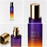 Eau de Parfum Vanille Musc Ambrée Dégradé Violet Flacon Slim pour Femme 100ml 50ml 35ml Vaporisateur de Parfum Vente en Gros Logo Personnalisé 2026