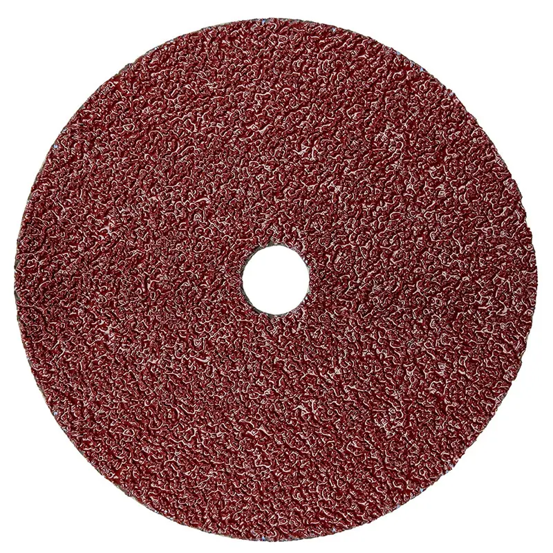 Herramientas abrasivas, disco de pulido de fibra de resina de óxido de aluminio cerámico VSM de 4,5 pulgadas, disco de orificio cruzado para moler Metal