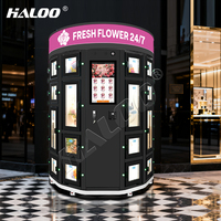 Distributeur automatique de fleurs Haloo avec porte automatique, refroidissement par compresseur, SDK activé, fonctionnement 24h/24 et 7j/7, directement de l'usine