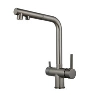 Robinets de cuisine modernes monotrou double contrôle eau potable directe purification trois en un pour évier de cuisine