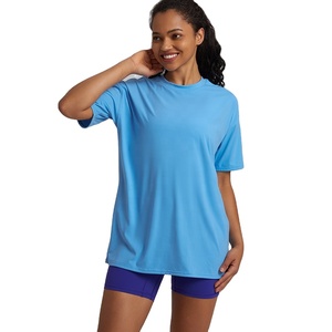 เสื้อโยคะลำลองแขนสั้นสำหรับผู้หญิงเสื้อยืดกีฬา2023ฤดูใบไม้ผลิฤดูร้อนเสื้อยืดทีมเทนนิสออกแบบชื่อคอ - Product Image 2