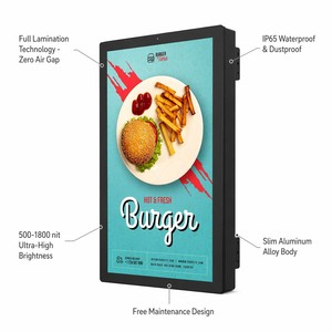 Pantalla Publicitaria Exterior 4K a Todo Color de 1800nit, Pantalla DLED Legible Bajo la Luz Solar IP65, Control Inteligente de Brillo, Centro Comercial - Product Image 2