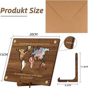 Adornos de Madera Más Vendidos para Regalos de Cumpleaños, Boda, <span class=keywords><strong>Amistad</strong></span>, Dinero, Clip para Billetes, Tabla Rectangular, <span class=keywords><strong>Feliz</strong></span> - Product Image 4