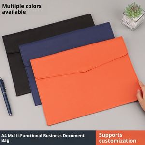 Bolsa de Almacenamiento de Archivos y Documentos KE'mu, Rectangular, Impermeable, de Gran Capacidad, en PU A4, para Oficina y Negocios Transfronterizos - Product Image 4