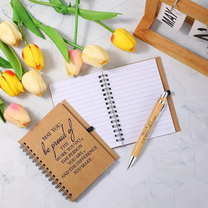 Mini carnet en papier kraft en spirale, ensemble cadeau d'appréciation des employés, stylo à bille - Product Image 2