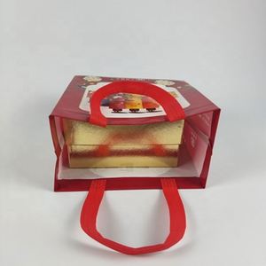 กระเป๋า Tota เคลือบลามิเนตสีแดงสำหรับเป็นของขวัญปาร์ตี้กระเป๋าช็อปปิ้งเคลือบแฟชั่นมีโลโก้ - Product Image 6