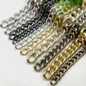 Сделай Сам металлическая кольцевая цепь из алюминия для сумки цепной ремень Cadena Grande Para Bolsos