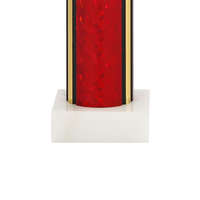Trophée en plastique plaqué or imprimé UV avec base en marbre, coupe de récompense pour la compétition de football américain et de rugby DL24