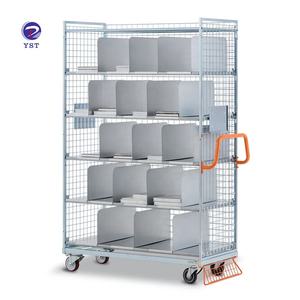 Efficiënt Magazijntransport Op Maat Gemaakte Chromen Draadgaas Pluktrolley - Product Image 1