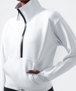 <span class=keywords><strong>Felpa</strong></span> Invernale Sportiva <span class=keywords><strong>Senza</strong></span> <span class=keywords><strong>Cappuccio</strong></span> <span class=keywords><strong>con</strong></span> Zip 2/3, Collo Alto, Maniche Lunghe, Personalizzabile - Product Image 4